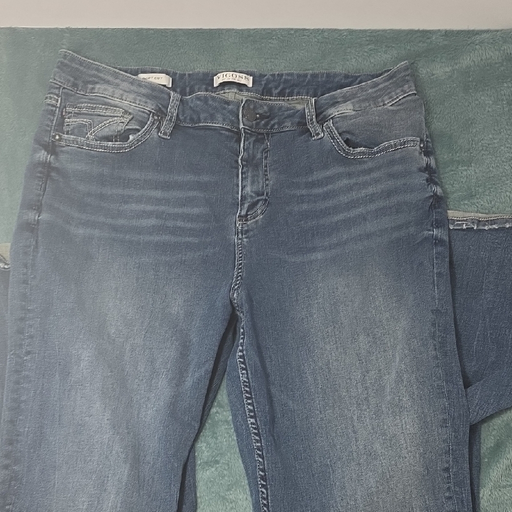 Vigoss Women's Bootleg Leg Jeans in Deep Blue